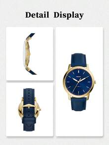 Đồng hồ FOSSIL Business Date: Mặt kính khoáng sang trọng, phù hợp cho cả giới chuyên nghiệp và những khoảnh khắc lãng mạn FS5789 - Vàng - Xem 5