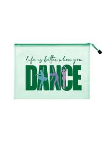 Multi-Color Waterproof Fashion Mesh Fabric Make Up Bag With Dance Theme Pattern. "Dance" And Creative Patterns Of Dancing Girls, Large Capacity Transparent Cosmetic Bag, Toiletry Bag With Nylon Zipper - Lightweight - Multicolor - View 16
