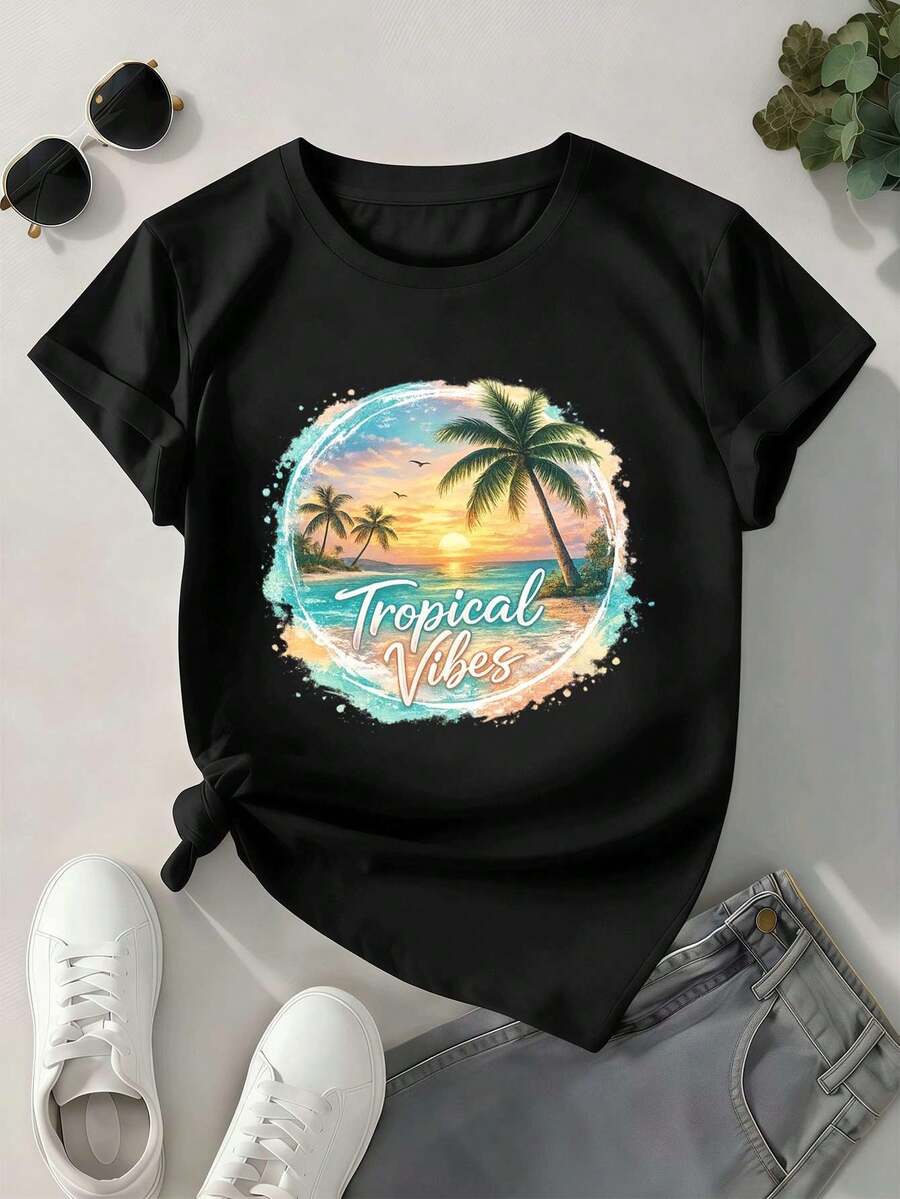 Women T-Shirts - Black - View 1