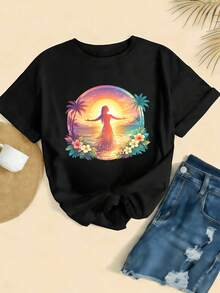 Women T-Shirts - Black - View 2