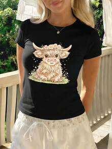 Women T-Shirts - Black - View 1
