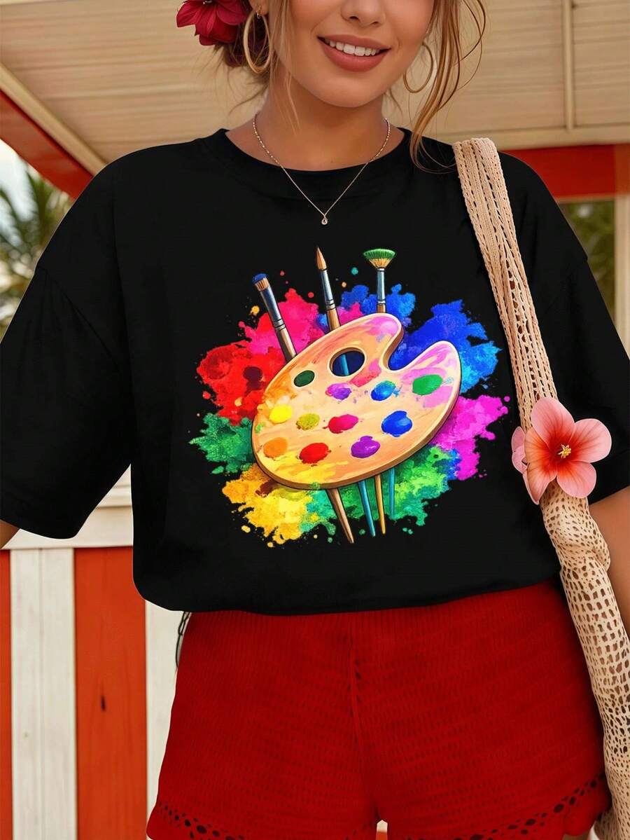 Women T-Shirts - Black - View 1