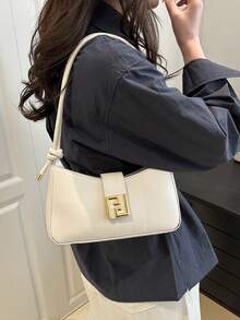New Luxury Solid Color High-End Multifunctional Women's Shoulder Bag - White - View 8