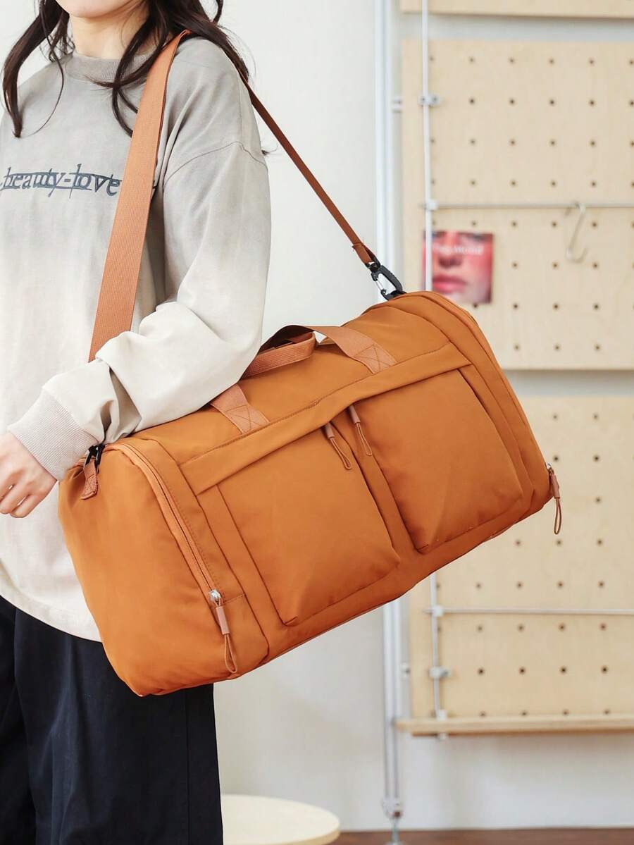 1件装新款大容量旅行包，短途行李包，健身包，豹纹休闲女包，孕妇住院包，度假包，防水休闲包，带独立鞋仓的随身行李包