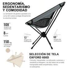 2 Piezas Silla Plegable Camping, Portátil con Bolsa de Transporte, Sillas de Campismo de Playa Al Aire Libre, Silla Liviana para Mochileros, Jardín, Playa, Pesca, Camping, Viajes - Gris - Ver 7