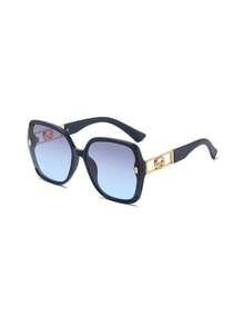1pc Women's Oversized Frame Sunglasses, Suitable For Beach, Commute, And Daily Wear, Face-Flattering, Elegant, Versatile - Multicolor - View 13