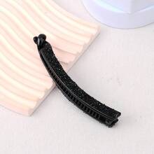 Matte Banana Clip Vertical Rhinestone Hair Clip Luxury Full Diamond Ponytail Updo Hair Accessories - Light Purple Claw Chain - View 8