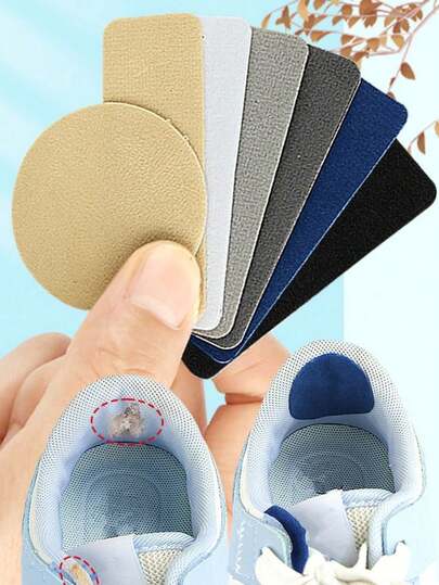 6pcs Self-Adhesive Heel Protectors, Solve Issues Of Worn-Out Heels, Frayed Shoe Openings, New Shoes Rubbing, And Old Shoes Looking Unsightly. Made Of Durable Fabric With Strong Adhesive, Flexible Cutting To Fit Various Shoe Types, Suitable For Repairing Sports Shoes, Canvas Shoes, And Leather Shoes. Lightweight And Portable, Easy To Carry In Your Bag, Firmly Adheres Without Falling Off, Effortlessly Repair Shoe Holes And Wear, Say Goodbye To Discarding Worn-Out Shoes.