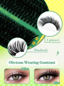 270 sợi mi giả dạng chùm D-Curl mềm mại, 60D+80D+100D, tự nối mi, siêu dày và tự nhiên, bền lâu, siêu nhẹ và mềm mại, có thể tái sử dụng, phù hợp cho người mới bắt đầu, sử dụng hàng ngày, dự tiệc, du lịch, Halloween, v.v. - D - Xem 7