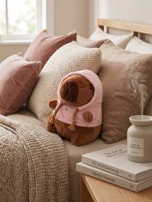 12cm Fluffy Capybara Plush Doll, Adorable Capybara Themed Plush Doll, Portable Mini Capybara Figurine, Comfortable Desktop And Bag Decor, Interesting Capybara Themed Gift For Animal Lovers (Multiple Styles) - Multicolor - View 11