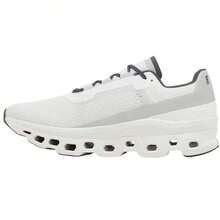 NEW On Running Cloudmonster All White 61.98434 Men Fashion Sneakers New Vintage-Spring Summer-Inspired Running Shoes, Shock-Absorbing Comfort, Gym To Streetwear-Back To School Hot Buy - All White/Black - View 7
