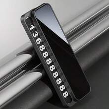 Placa de número de teléfono universal para salpicadero de coche, tarjeta de estacionamiento temporal - A - Ver 6