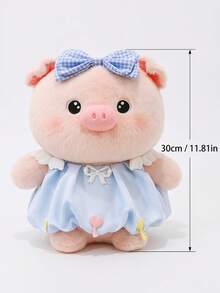 7.87-Inch/11.81-Inch Cute Piggy Plush Toy – Super Soft And Skin-Friendly. Anime-Style Plush Toy; Squeaky Toy; Suitable As A Desk Accessory, Room Decoration, Or Cuddly Toy For Children. - Multicolor - View 12