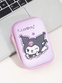 SANRIO Túi xách EVA có quai, túi đựng tai nghe hình hoạt hình dễ thương, túi đựng cáp dữ liệu, túi đựng sạc, móc chìa khóa, túi nhỏ có khóa kéo, túi trong túi. - Nhiều màu - Xem 7