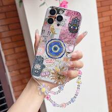 Convenient Short Lanyard Phone Case, Transparent Sun & Moon Pattern, Lightweight Shockproof TPU Protective Cover For IPhone 11/12/13/14/15/16/17 Pro Max, Suitable As Birthday And Christmas Gift For Couples, Daughters, Girlfriends, Teenagers - Multicolor - View 5