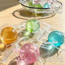 Pelota antiestrés de aceite de coco, de textura suave, divertida y fácil de moldear, mantiene la elasticidad, regalo ideal para cumpleaños, Navidad, Halloween, Pascua y diversas ocasiones - Multicolor - Ver 3