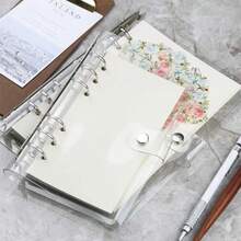 Cuaderno de hojas sueltas A5 A6 Kawaii, 45 hojas, recarga de papel, carpeta en espiral, índice, página interior, Agenda diaria, mensual y semanal - mensual - Ver 14