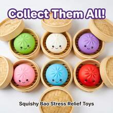 9 Colors Glitter Dumpling Squishy Toy, Soft Squishy Dumpling Fidget Toy, Stress Relief Sensory Toy Squishy Dumpling Toy - 紫色 - 查看 2