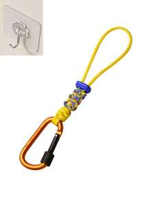 Multi Functional Outdoor Camping Accessories, Woven Rope Keychain With Anti Loss Strap And Kettle Hook, Multi-Functional Hiking Backpack Buckle, Portable Kettle Hanging Rope, Suitable For Hiking, Camping, Cycling, Beach And Other Occasions. ﻿ - Multicolor - View 8