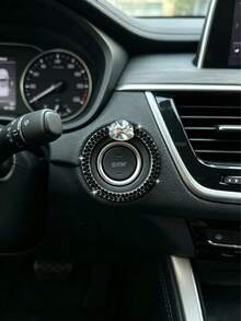 Bling Bling One-Key Start Button Decorative Ring, Interior Modification Accessory, Universal Fit With High-End Sense - A - View 9