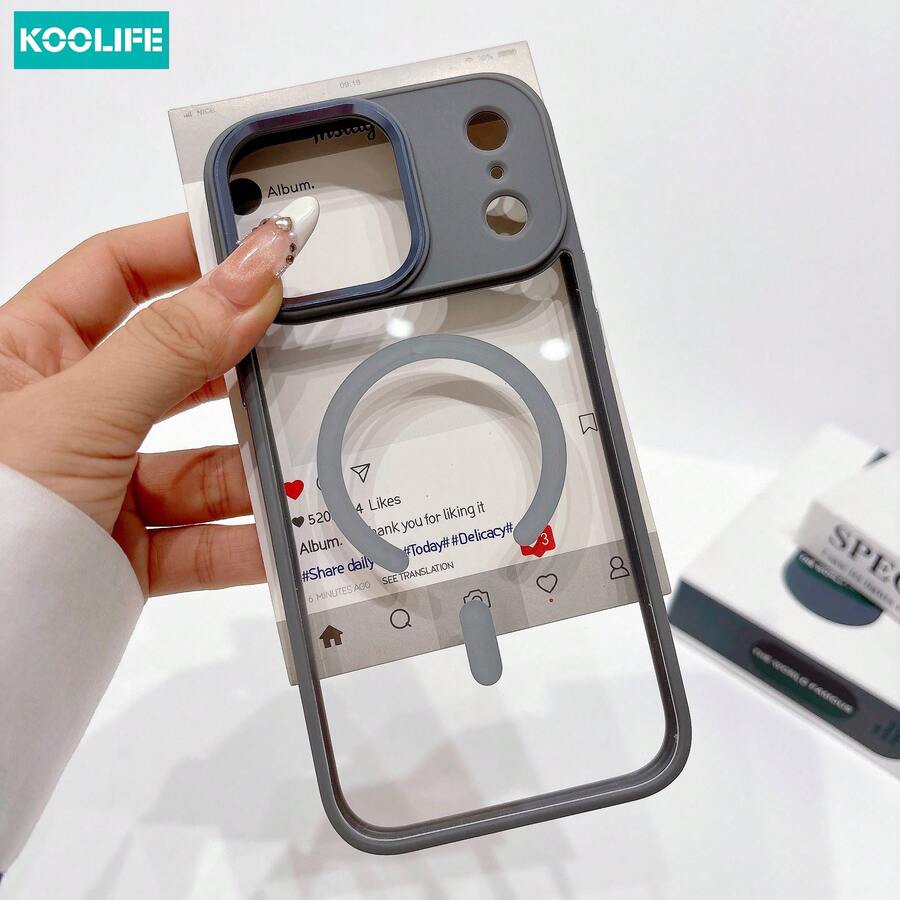 Koolife 1件裝適用於 18 Pro/18 Pro Max/17 Pro Max/Apple 17/Apple 17 Pro/Apple 17 Air/16/16 Pro/16 Plus/16 Pro Max/11/12/13/14/15 Pro Max 加厚防摔 TPU+PC 磁吸保護殼，極致防護，透明材質還原原機顏色