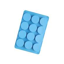 1pc Cookie Chocolate Silicone Mold, 12-Cavity Round Cylinder Chocolate Mold Suitable For Candy, Mini Cakes, Jelly And Other Baking - Blue - View 9