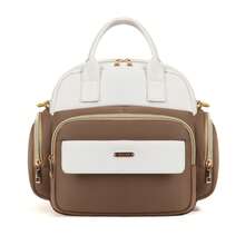 1pc Versatile Mommy Bag With Multiple Compartments, Independent Bottle Holder And Tissue Pocket - Multicolor - View 9