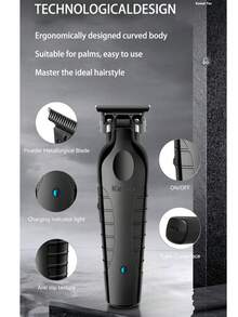Kemei Máy cắt tóc điện KM-2299 bán chạy, máy tỉa tóc không dây chuyên nghiệp, sạc nhanh USB, máy cạo râu không khe hở 0mm, thích hợp để tỉa tóc/râu cho cả gia đình (1 cái) - màu đen - Xem 9