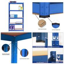 Garage Storage Racks - 90x40x180cm + Blue - View 7