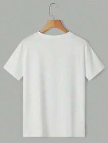 Summer Tops: Lemon Print Short Sleeve T-Shirt, Summer Touch, For Women, Fashion And Casual, Cotton T-Shirt, Summer Outfit. - White - View 2