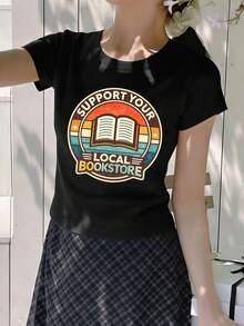 Women T-Shirts - Black - View 2