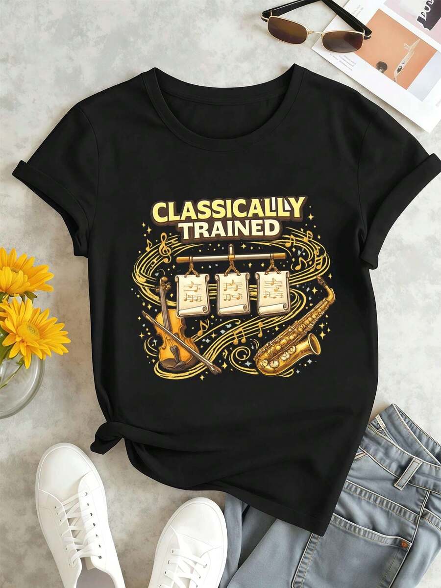 Women T-Shirts - Black - View 1