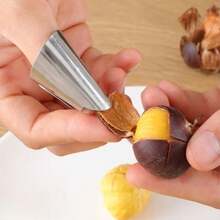 5件套不锈钢护指器/多功能厨房工具，包括削皮器、剥蒜器，可防止切手割伤手指/指甲，防割伤，保护指甲。 - 銀色 - 查看 10