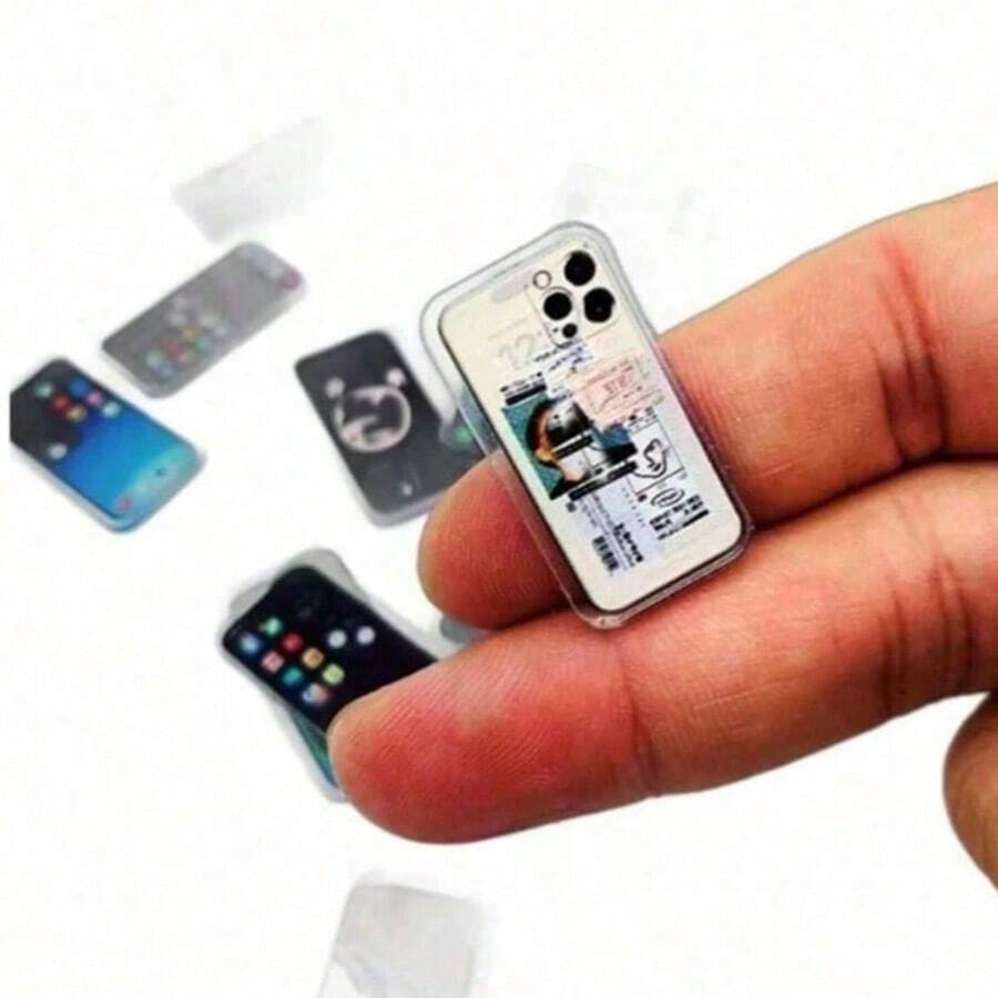 5/12/24/36pcs Mini Cute Cartoon Phone Models, Realistic Phone Patterns, Miniature Phone Decorations, Dollhouse Accessories - Multicolor - View 1
