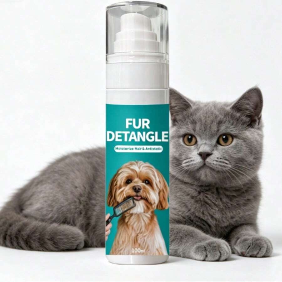 100毫升宠物毛发柔顺喷雾,适用于犬猫,防静电柔顺剂,免冲洗护毛素 - 查看 1
