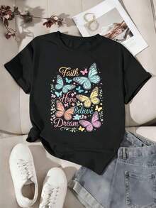 Women T-Shirts - Black - View 2