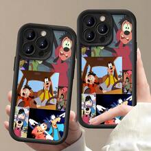 Película de aventuras con colores brillantes de Goofy Maxfunda de teléfono Fundas compatibles con ,Apple,VIVO,OPPO,,, y Honor.Fabricadas en silicona TPU,ofrecen protección contra golpes y caídas.regalos para mamá - Negro - Ver 1