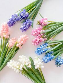 3PCS,Artificial Crabapple Flowers Bouquet – Soft Pastel Faux Flowers For Valentine's Day Decor, Home Styling, Wedding Arrangements & Photo Props - Multicolor - View 1
