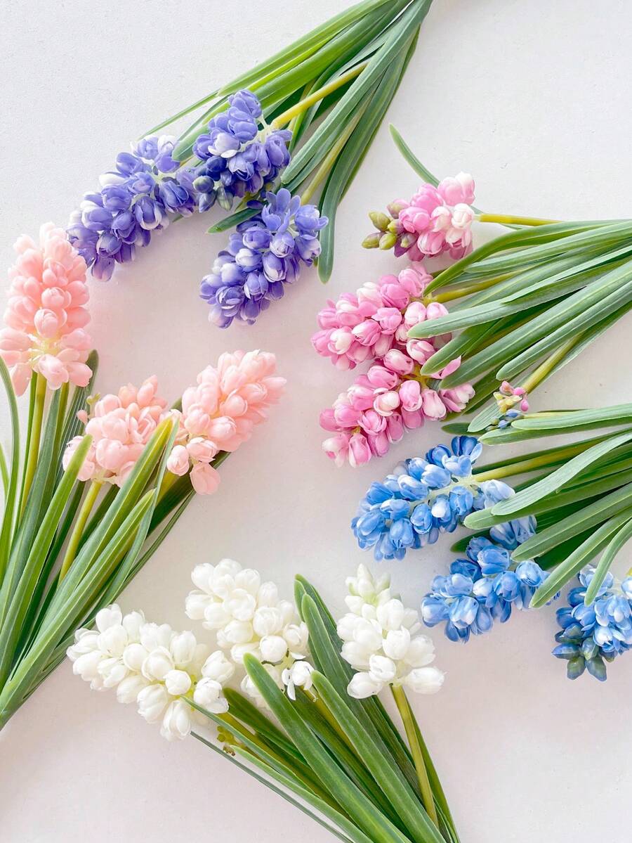 3PCS,Artificial Crabapple Flowers Bouquet – Soft Pastel Faux Flowers For Valentine's Day Decor, Home Styling, Wedding Arrangements & Photo Props - Multicolor - View 1