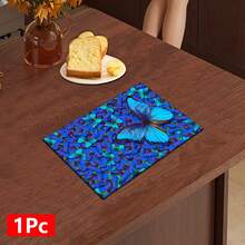 1pc Elegant Butterfly Pattern Printed Absorbent Dish Drying Mat, Home Decor, Suitable For Espresso Machine, Sink, Faucet, Bathroom, Kitchen Accessories - Multicolor - View 14
