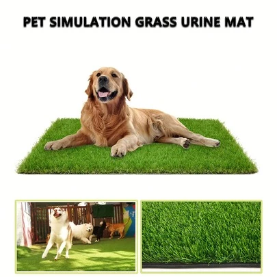Almohadilla para orinar de perro para interiores y exteriores, césped artificial profesional para mascotas, alfombra de entrenamiento para mascotas fácil de limpiar y antideslizante, adecuada para perros pequeños/medianos/grandes, inodoro para perros, almohadilla para defecación de perros, caja de arena con césped para mascotas, dispositivo de entrenamiento de higiene para mascotas, inodoro para perros, almohadilla para orinar de perros grandes, alfombra de entrenamiento de césped para mascotas