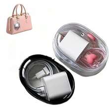 Transparent Mini Storage Bag, With Waterproof And Dust-Proof Visible Design. It Has Hooks That Can Be Attached To The Bag, Used To Store Headphones, Lipstick, And Data Cables. All Your Small Items Can Be Clearly Seen And Kept In Order Without Getting Lost Or Disordered. - C - View 3