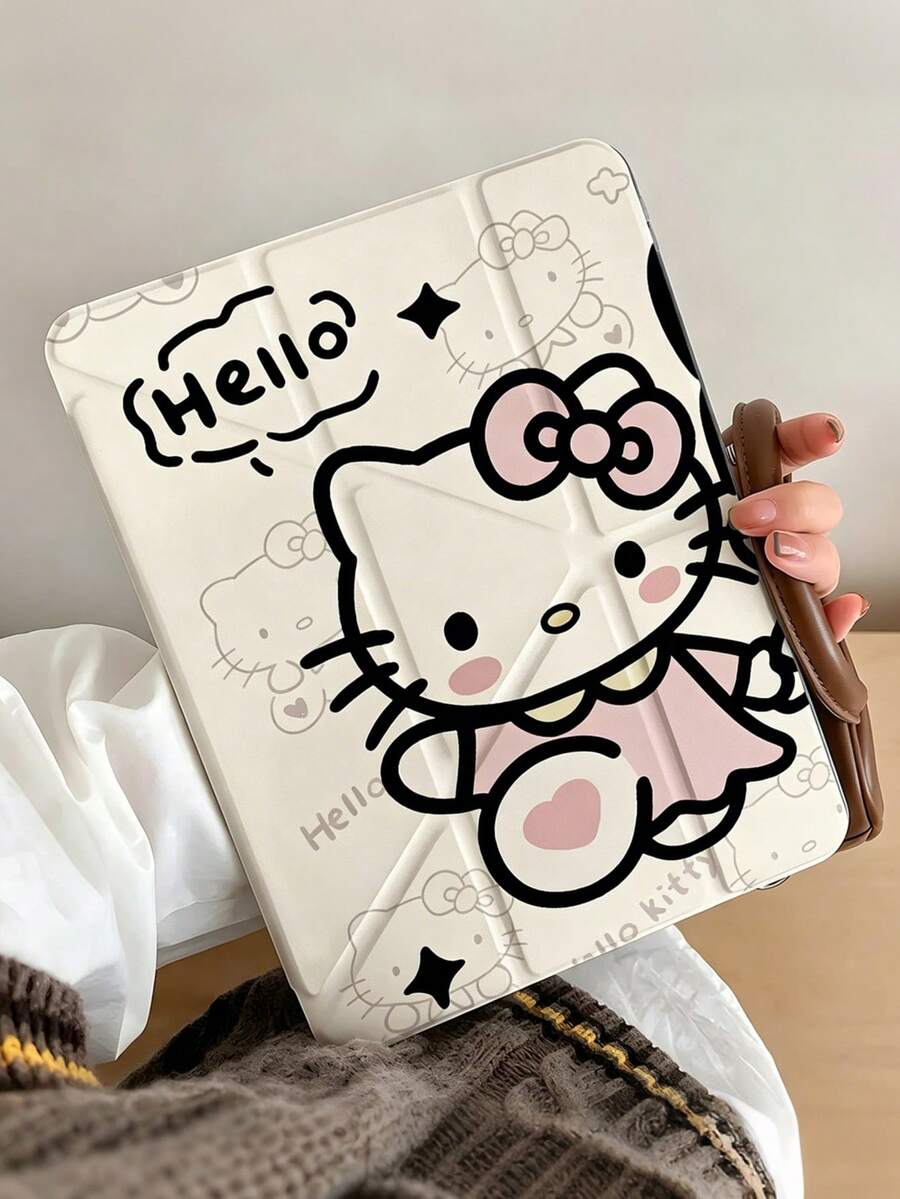 SANRIO 可爱的Hello Kitty保护套，带自动唤醒/睡眠功能支架，兼容iPad 10代（10.9英寸）、9/8/7代（10.2英寸）、Air 5/4（10.9英寸）、Pro 11英寸。 - 彩色 - 查看 1