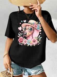Women T-Shirts - Black - View 2