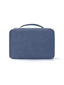 Large Hanging Cosmetic Bag, Women's Travel Toiletry Bag, Handheld Bag For Students Dorm Supplies And Study Supplies Toiletries Bag Wash Bag Holiday - Navy Blue - View 4