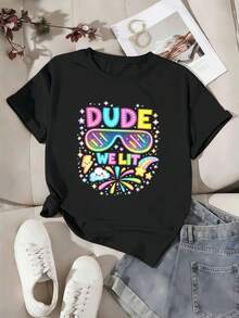 Dam-T-shirts - Svart - Visa 2