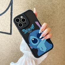 Ốp điện thoại hình hoạt hình Stitch dễ thương và thời trang của Disney dành cho iPhone 17/17 Pro Max/16/17 Pro/15/14/16 Plus/17 Air/IP13/15 Pro/12/11/15 Plus. Ốp bảo vệ chống rơi và chống trầy xước, tương thích với các thiết bị của Apple. - màu đen - Xem 2