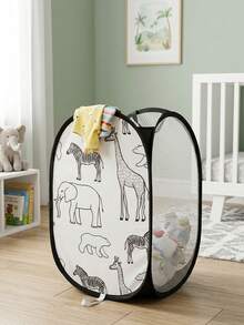 Giỏ đựng đồ giặt/đồ dùng nhà bếp hình động vật hoạt hình, túi nhiều lớp, giỏ gấp gọn dùng trong nhà tắm, có tay cầm chắc chắn, lý tưởng cho phòng ngủ, phòng tắm, phòng trẻ em, ký túc xá, phòng thay đồ, xe hơi - dùng để cất đồ, làm quà tặng tiệc cho bé, trang trí tiệc mừng em bé chào đời, trang trí nhà cửa. - Nhiều màu - Xem 2