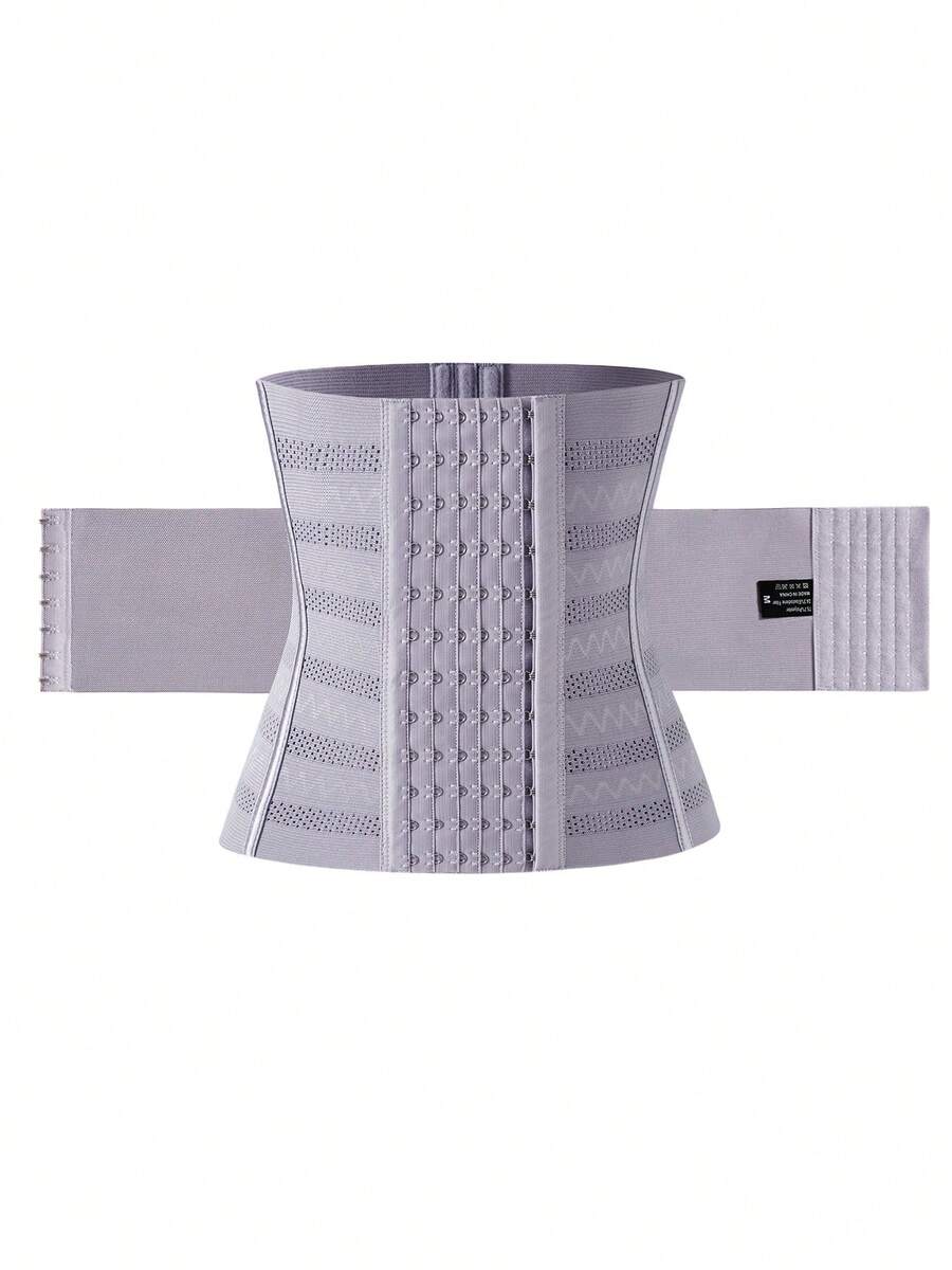 Dual-Layer Waist Trainer Corset, Adjustable Tummy Control Shapewear - Purple - View 1