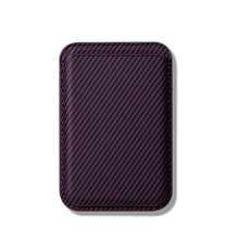 Funda con soporte magnético para tarjetas de fibra de carbono, compatible con Apple 15 Pro Max, 12/13/14/15 Magsafe, ligera, resistente al desgaste, impermeable, antirrobo, a prueba de golpes, con múltiples ranuras para tarjeta de identificación/metro/banco/tarjeta de visita - Multicolor - Ver 13